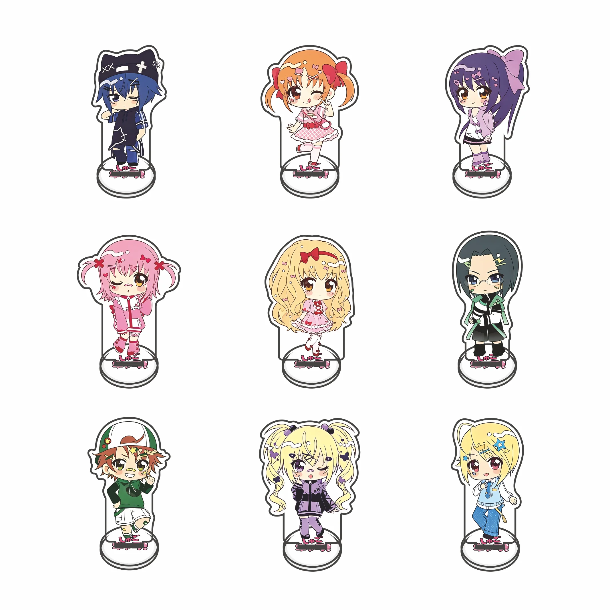 Anime Shugo Chara! 10cm Acrylic Stand Amu Hinamori Utau Tsukiyomi Tabletop Decorations Accessories Decor Gifts Key chain