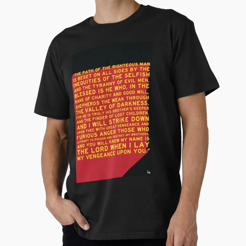 Ezekiel 25:17 Pulp fiction Cult classic movie Gift t shirt for men Large size tops S-6xl 100% cotton printed clothes