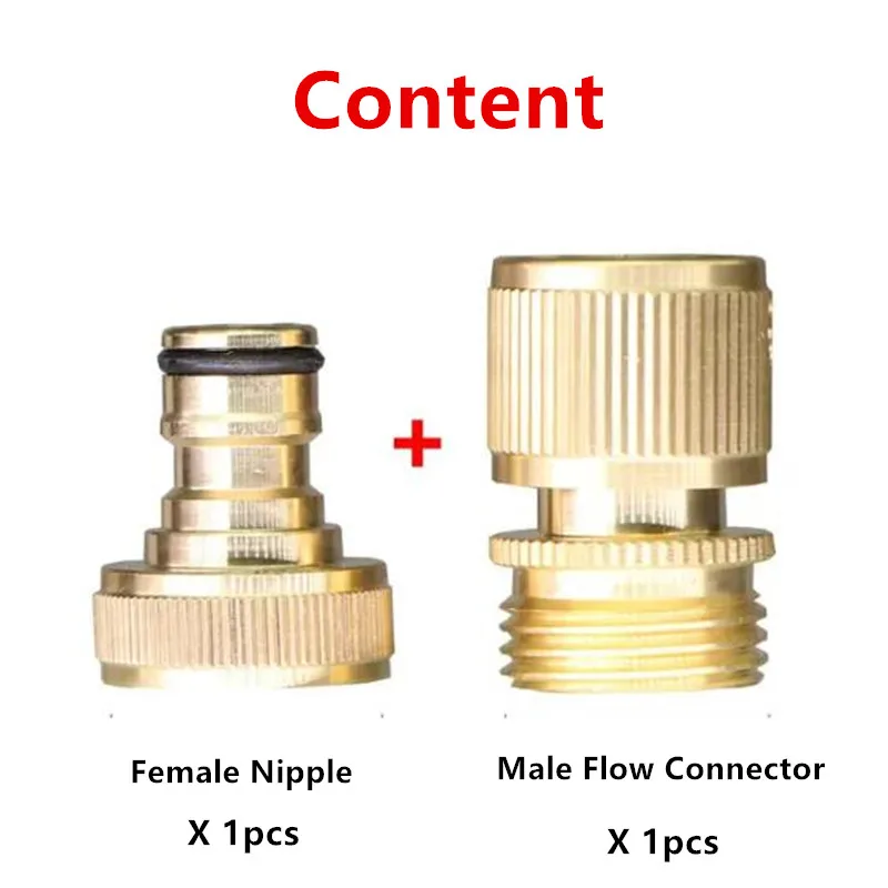 Brass Garden Hose Quick Connect Set 2.5cm Adapter For Outdoor Lawn & Gardening Hose Connector Garden Hose Adapter