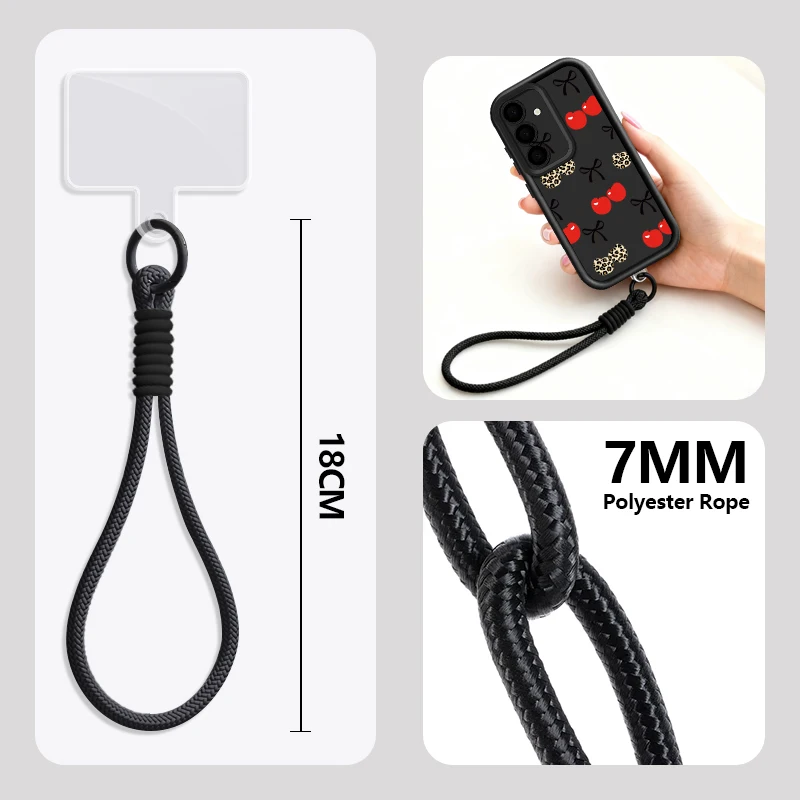 Cherry Pattern Lanyard Phone Case For Samsung Galaxy S26 S24 S23 S22 Ultra Plus S25 FE A57 A37 A27 A56 A16 A17 A55 A15 A54 Cover view 5