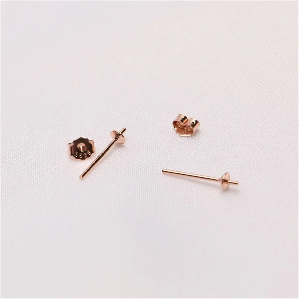 

925 Stamped Alloy Gold Plating Pearl Earrings Setting DIY Jewelry Findings, Craft Supplies Handmade Earrings Accessory No Pearl