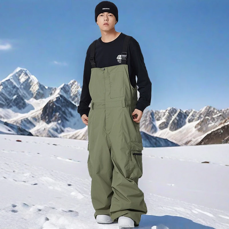 Pantaloni larghi da sci Hip-hop 2025 New Snow abbigliamento donna Snowboard pantaloni Cargo uomo pantaloni caldi antivento tuta sportiva alpina