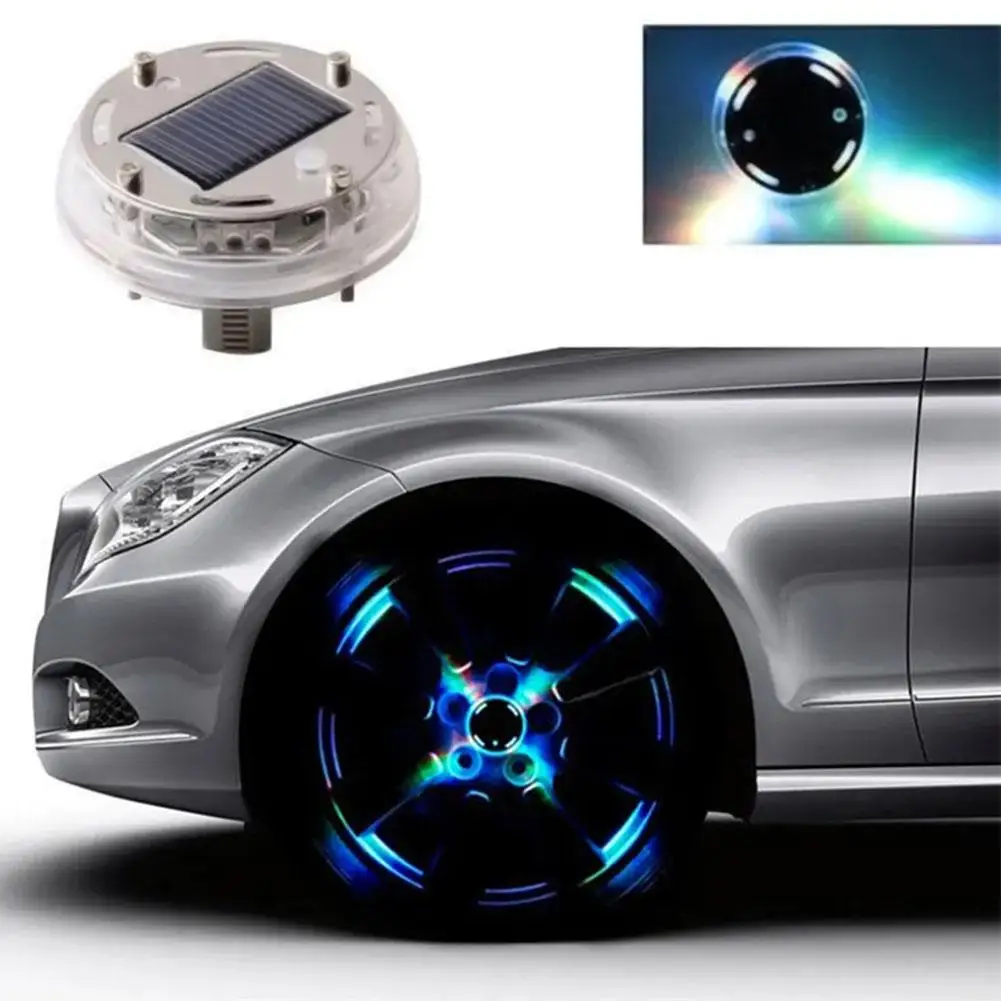 

Car RGB Solar Tire Lamp 4 Mode 12 LED Waterproof Energy Flash Wheel Tire Rim Lights for Auto Decoration Colorful Atmosphere E5Q0