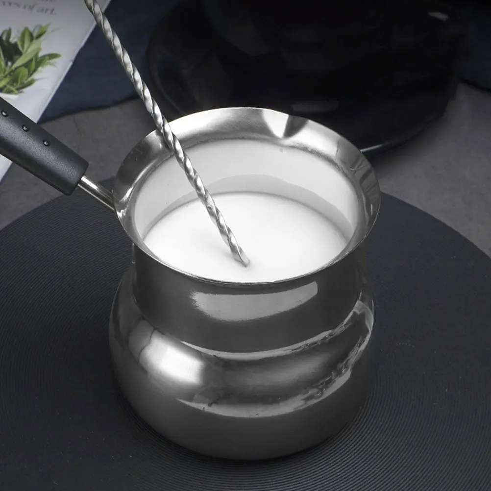 

Stainless Steel Milk Pot Small Pan Soup Coffee Spout Boiling Heating sauces gravies butter chocolate electric ceramic stoves
