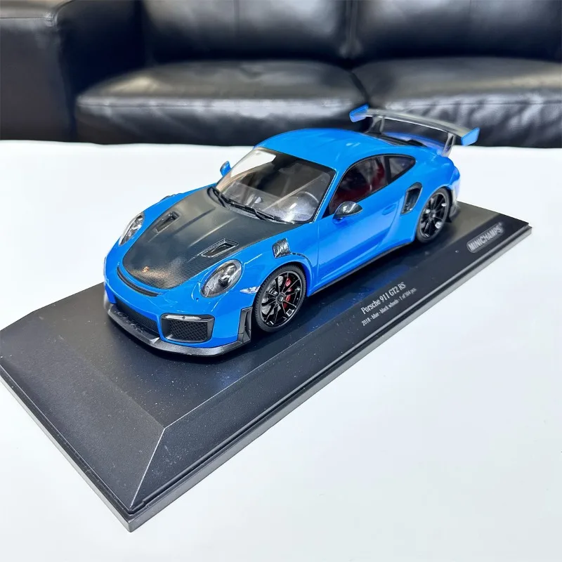 Minichamps Diecast Porsche-Legierungsmodellautos im Maßstab 1:18, Porsche 911GT2RS 2018 991.2, Spielfahrzeuge, Spielzeug für Jungen, Geschenk, Originalverpackung