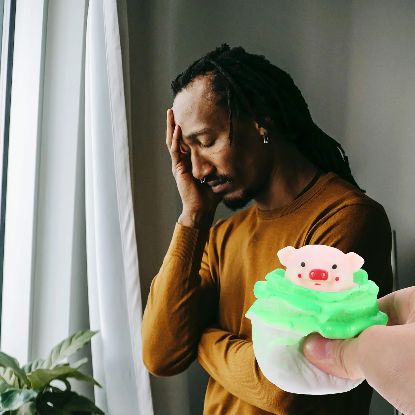 

3pcs Cabbage Pig Squeeze Tpr Stretchy Stress Relief Sensory Plaything Funny Decompression Animal Shaped For Anxiety Relief