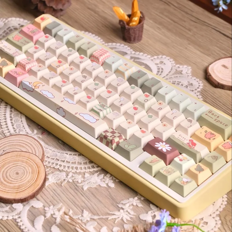 Beer Bos Thema Keycaps 150-toetsen Soa/Cherry Profiel Pbt Thermische Sublimatie Persoonlijkheid Mechanisch Toetsenbord Verhaal Speelgoed Keycaps