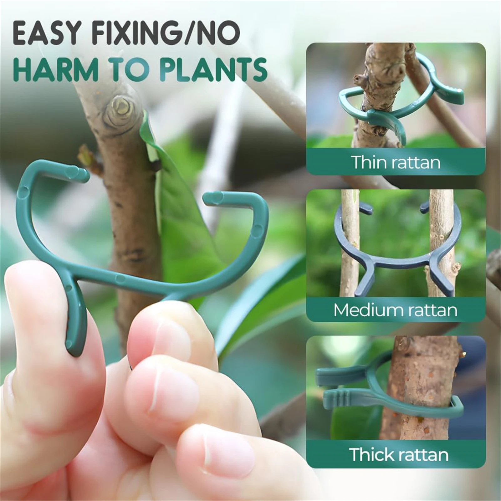 

200pcs Plant Clips Gardening Buckles Fixing Clips for Grapes Cucumber for Indoor Outdoor Flower Vegetable Planting Accessories