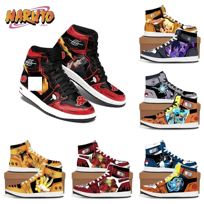 Naruto Anime Shoes Men Dropshipping Nezuko Attack Cartoon Cosplay Sneakers Demon Slayer Women High Top Vulcanized Running Shoes