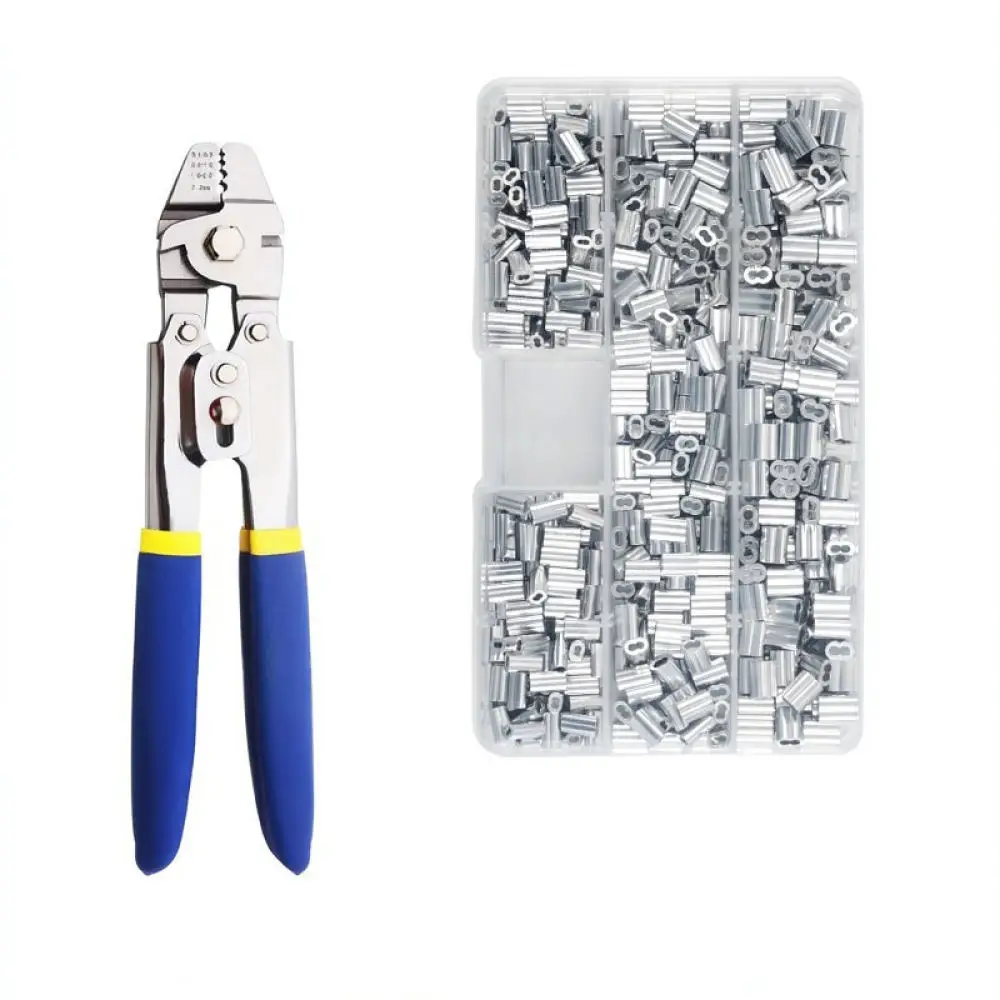 Steel Cable Crimping Pliers 10 Inch Wire Rope Swaging Tool Aluminum Sleeve Fastener Cutting Manual Repair Hardware Tool - view 4