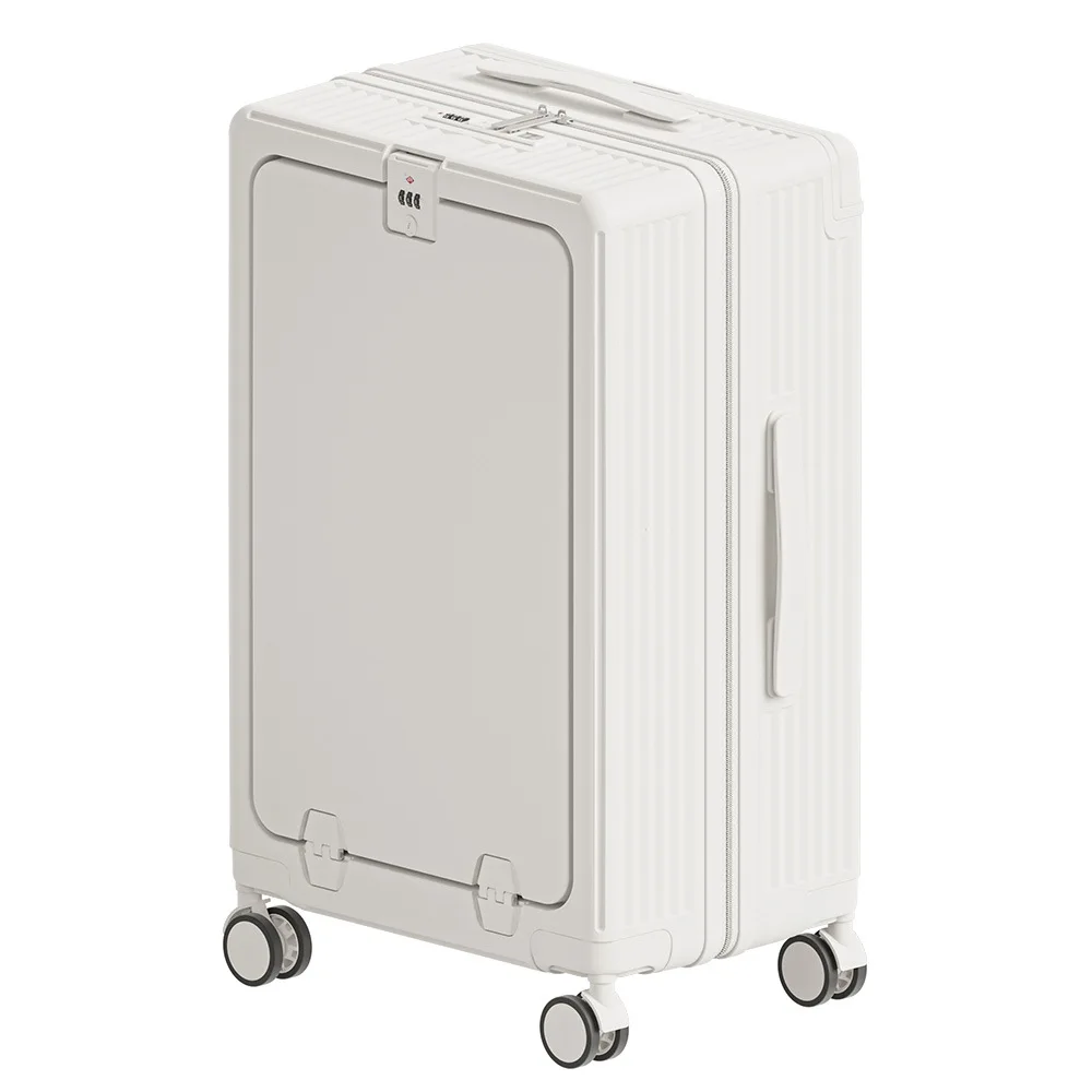 20 Inch Front Opening UV Printing Gift Carry-on Luggage, Wide Handle Multi-Functional Trolley Case