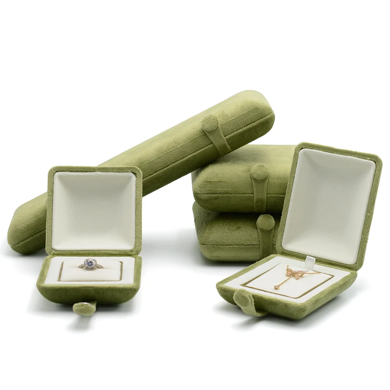 Velvet Earring Box Luxury Jewelry Ring Storage for Necklaces Diamond Ring Box Bracelet Bangle Holder Case