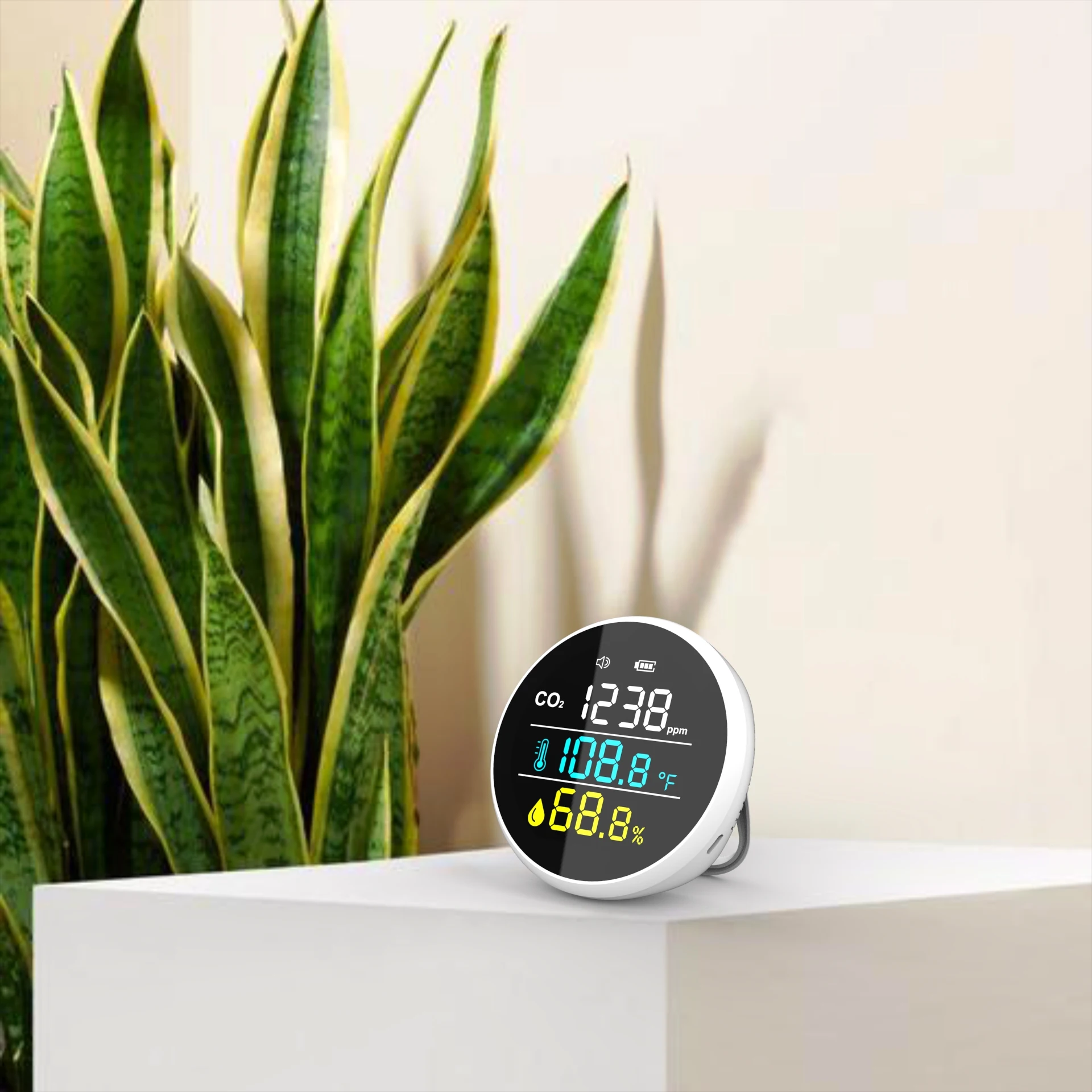 Carbon Dioxide Meter CO2 AQI Detector  History Records  Save Smart Co2 Monitor Handheld  CO2 Gas Detector