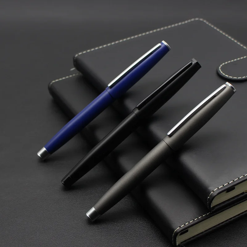 Business Black Matte Signature Pen Metal Ballpoint Pen Gel Pen Gift Pen No Ink Exposure Smoother and More Durable