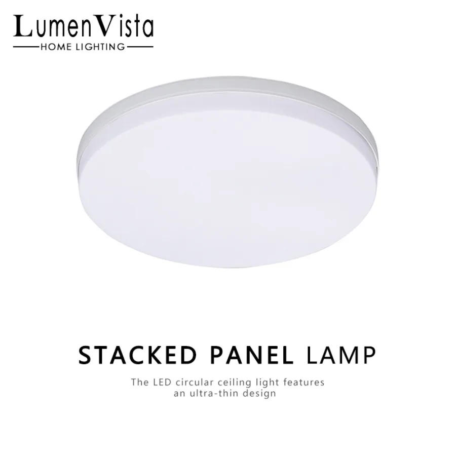 Lampu plafon LED bulat, alat penerangan dekorasi rumah dalam ruangan 18W 24W 36W 48W ultra-tipis langit-langit kamar tidur lorong ruang tamu