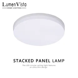 Lámpara de techo Circular LED, iluminación de decoración interior del hogar, ultrafina, 18W, 24W, 36W, 48W, para dormitorio, pasillo y sala de estar