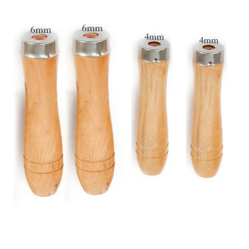 For Workshop Use Wooden File Handle Ergonomic Wood Handle Strong Metal Sleeve Ergonomic Shape Design Secure Groove Fit