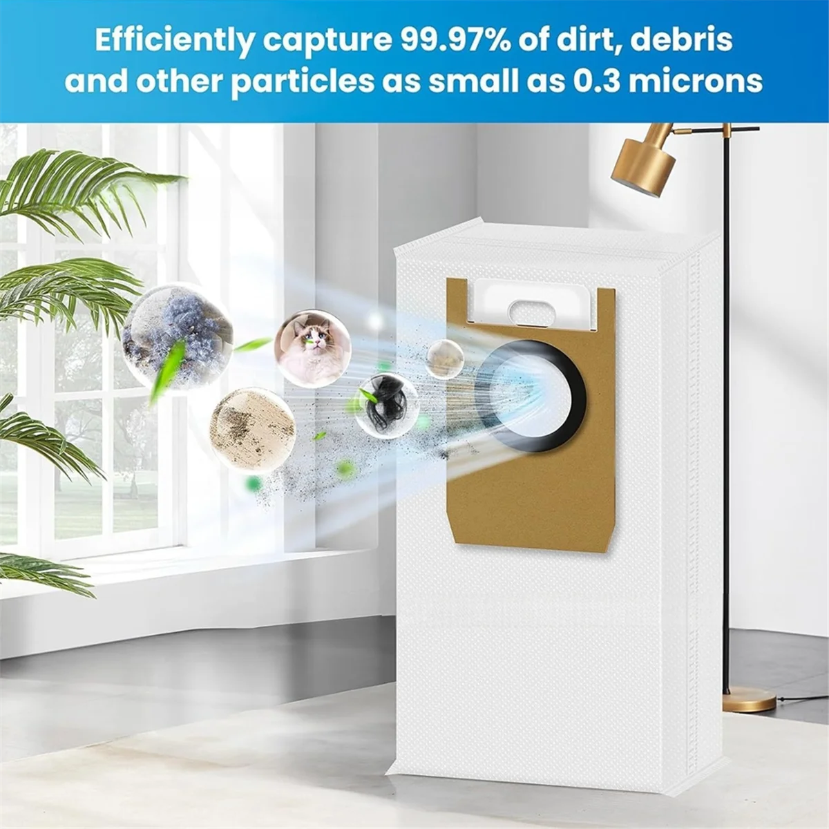 10 Uds bolsas de polvo de repuesto para Eufy Omni S1 Pro accesorios de Robot aspirador bolsa de basura no tejida