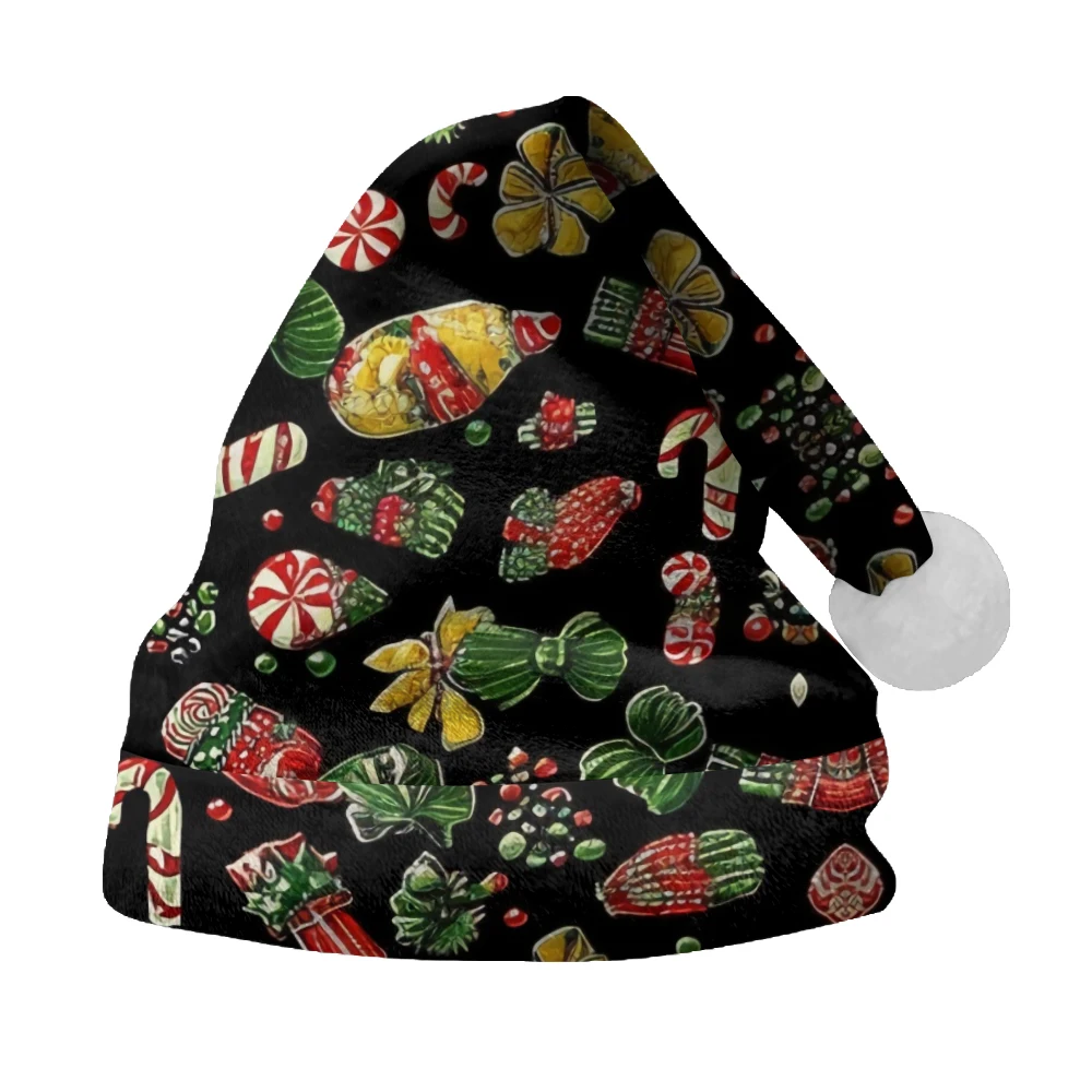 Fashionable winter Christmas hat with complex and multi style prints for daily warmth and comfort