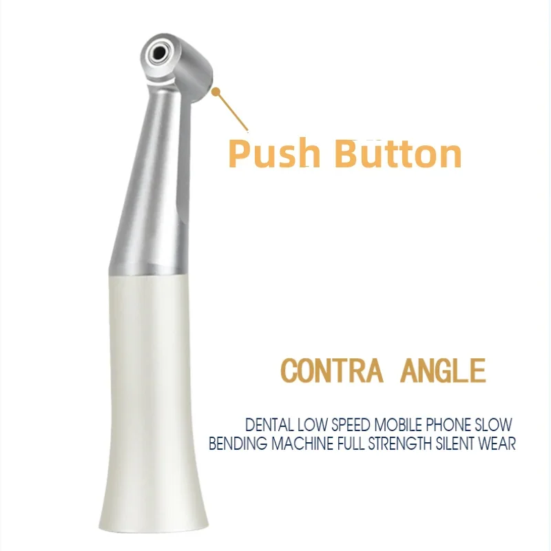 TOSI Dental Slow Low Speed Stainless steel Handpiece Against Low Rotation Dental Contra Angle Push Button External Spray