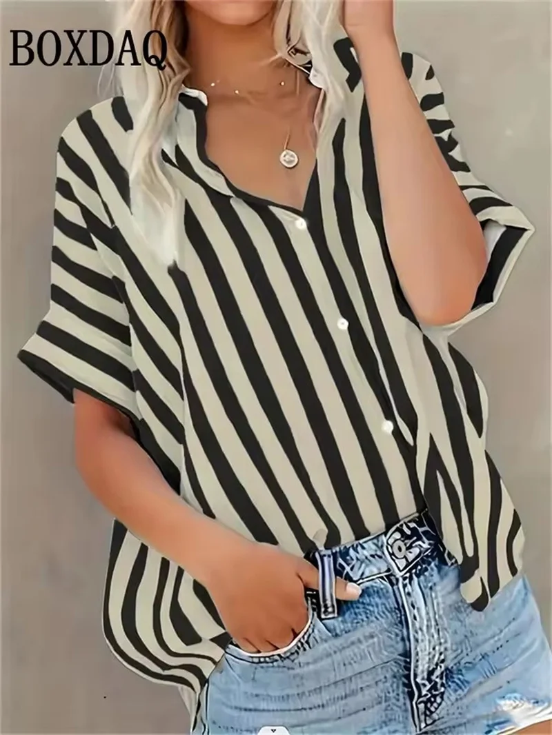 

Boho 3D Floral Print Women Shirts Casual Summer Short Sleeve Flower Pattern Streetwear Ladies Blouses Tops 3XL Loose Beach Shirt