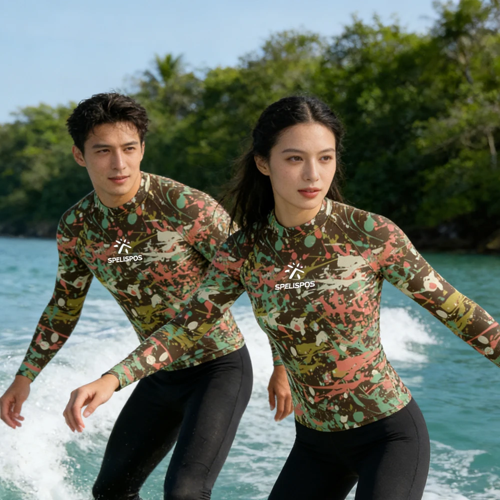 

Men Women Long Sleeve Surfing Shirt Rash Guard UPF50+ Sailing Top Wear UV Protection Swim Beach Wear for Water Sport Fishing