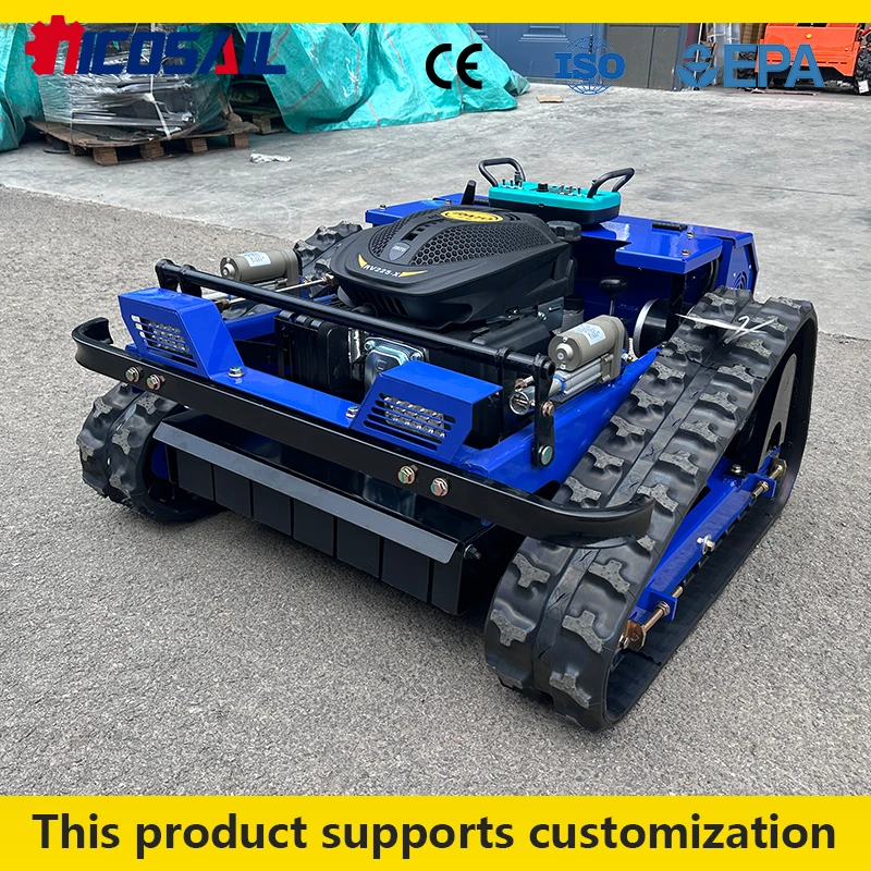 Customized 24V Remote Control Lawn Mower Electric Cordless with 100m Control Range for EU US Garden Farm Waterproof
