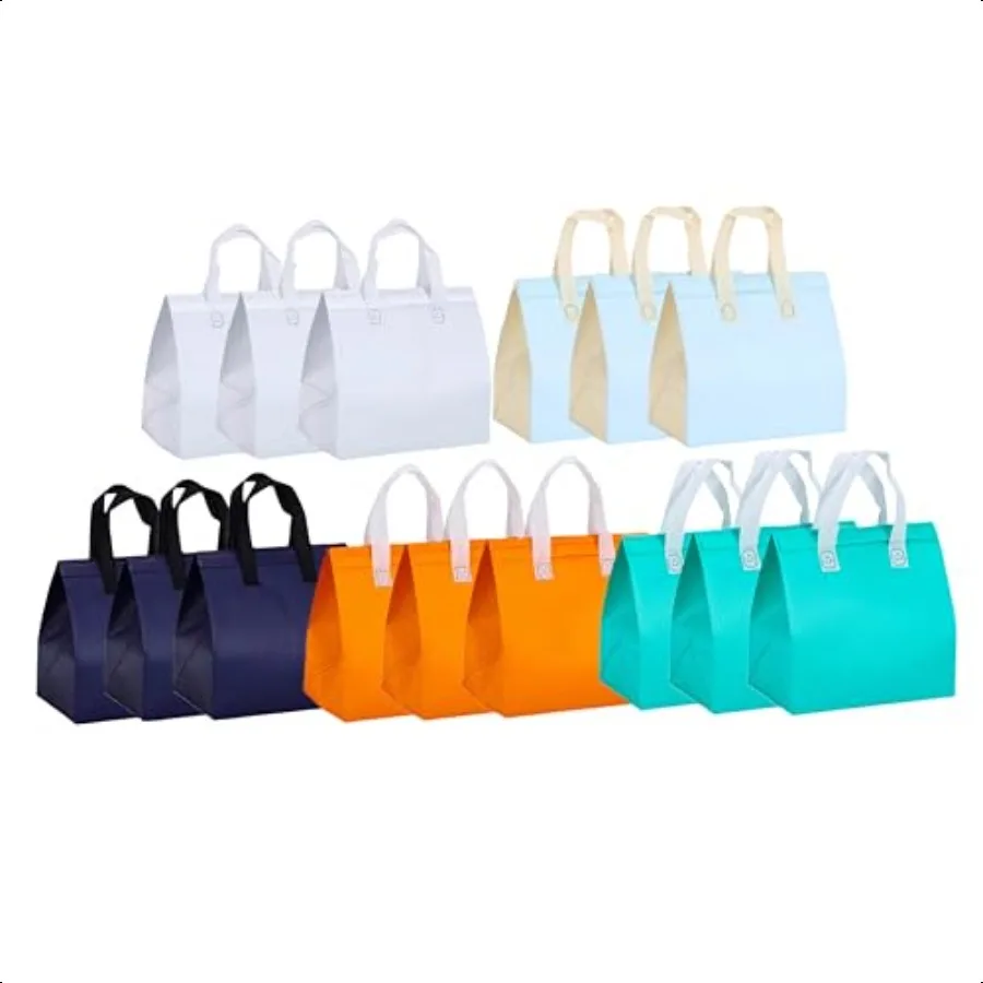 

15 Pcs Insulated Take Away BagsExtra large 11.8 x 11.8 x 7.8 Inch Thermal Insulation Food Bag Delivery Cooler Bag for Pizza Cof