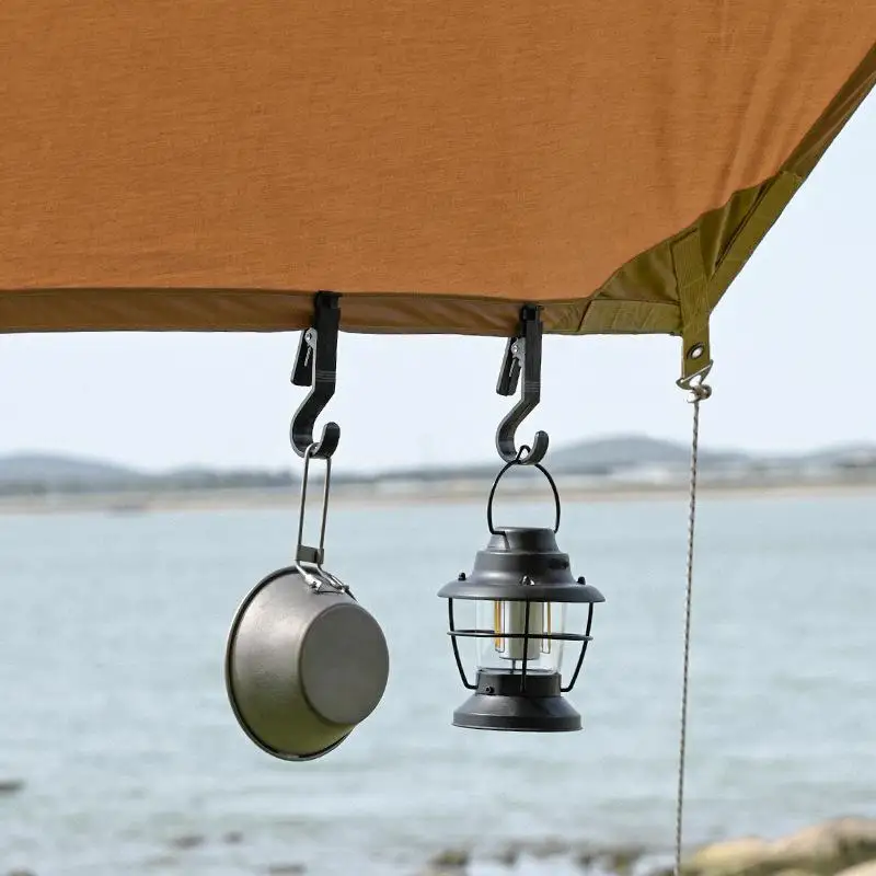 4PCS Premium Portable Outdoor Canopy Clip Versatile Hook Rack For Camping And Travel Durable Weatherproof Solution For Safely Ha