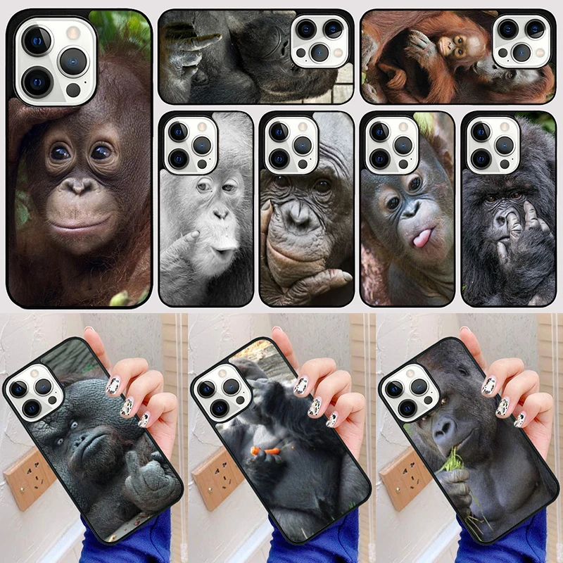 ORANGUTAN monkey Phone Case Back Cover for iPhone 16 15 SE2020 14 13 11 12 Pro Max mini XS XR X PlusS Fundas Coque