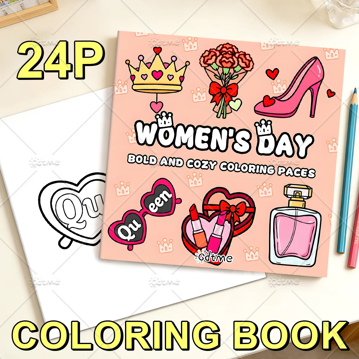 Women's Day Coloring Book for Adults - Bold Easy Patterns, Stress Relief & Relaxation Art Therapy Drawing Book for Women