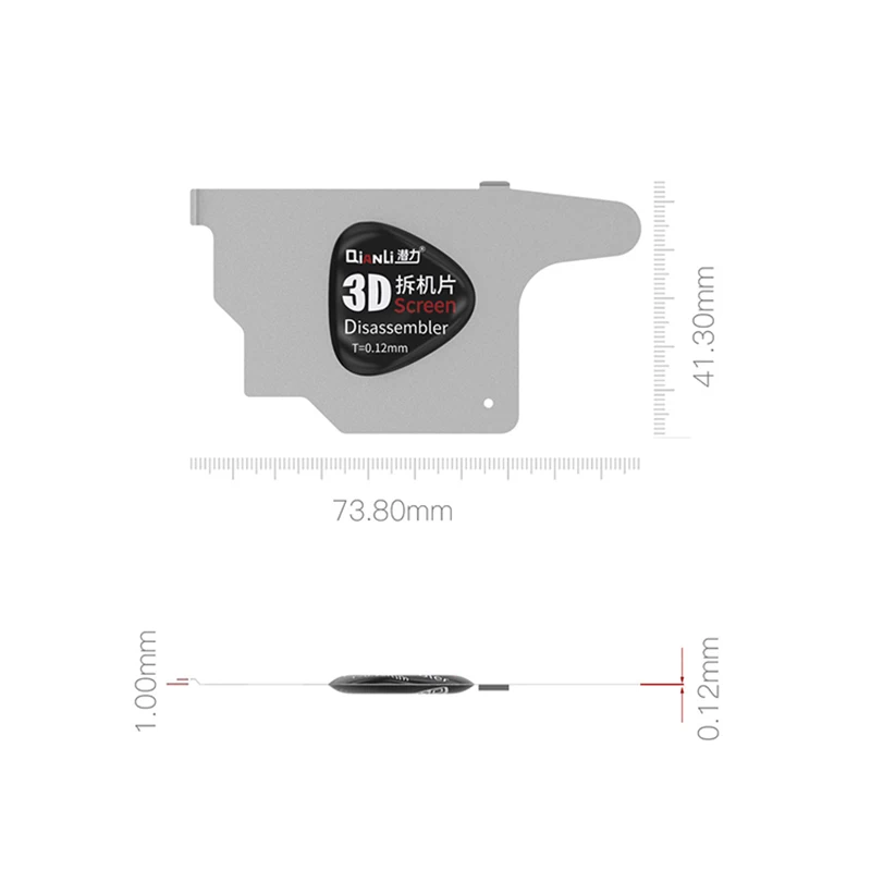 3pcs QianLi 3D LCD Screen Spudger Opening Pry Card Ultra Thin Flexible Disassemble Steel Metal Suitable For Phone Repair Tools