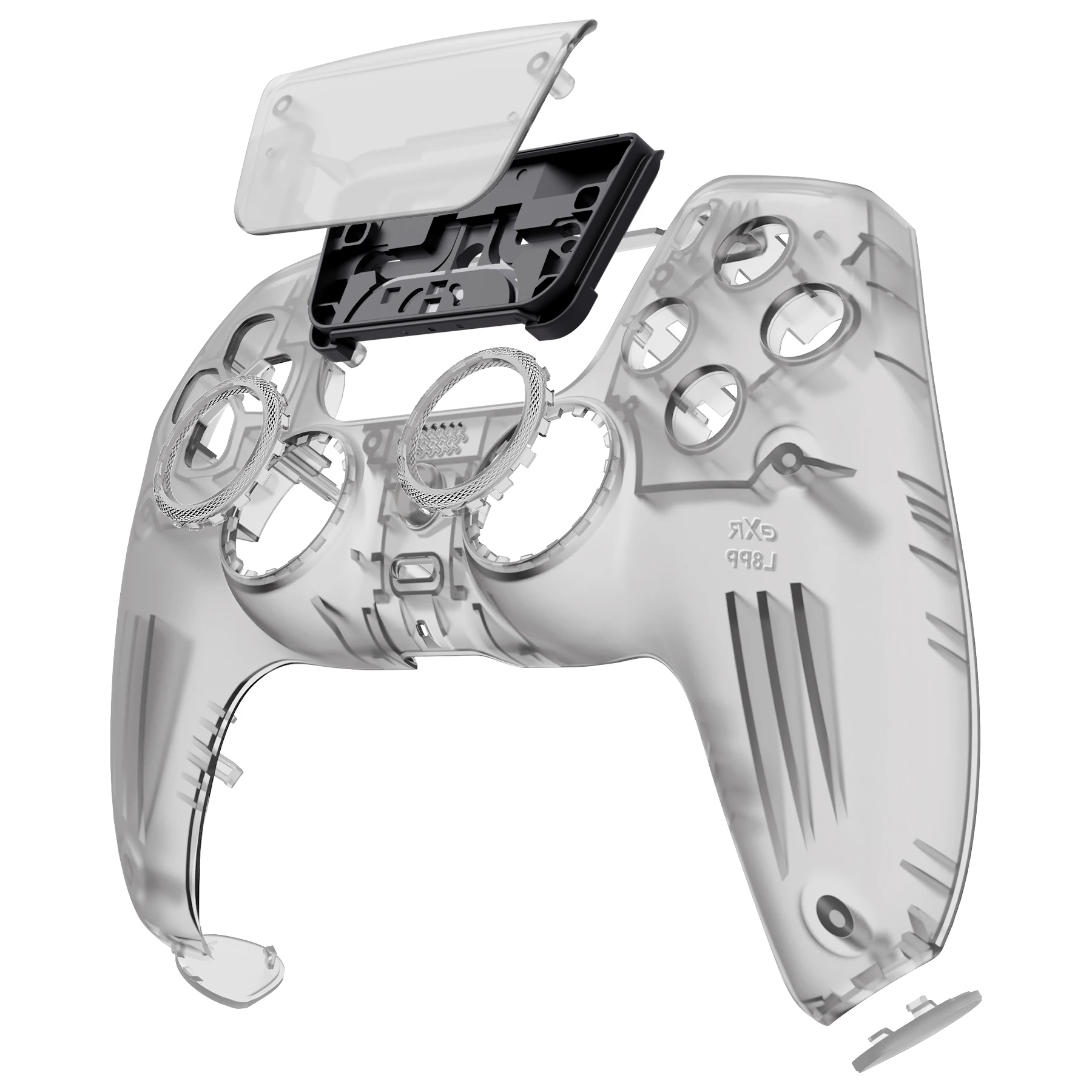 

eXtremeRate LUNA Redesigned Replacement Front Shell Touchpad Compatible with ps5 Controller BDM-010/020/030/040 - Clear Series