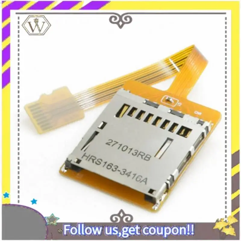 AU33-For Micro-SD TF Memory Card Kit Male To SD Female Extension Soft Flat FPC Cable Extender 10Cm