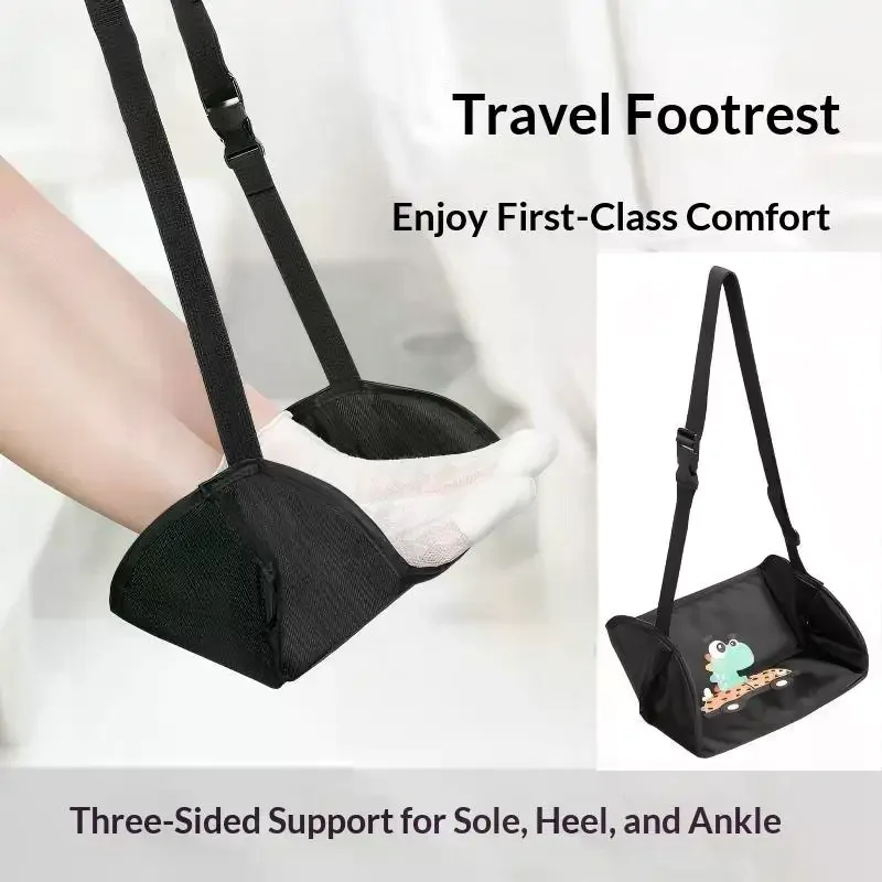Portable Car Travel Foot Mats Car Travel Rest Foot Pad Foot Hammock Adjustable Length Adults And Children Long Flight Essentials
