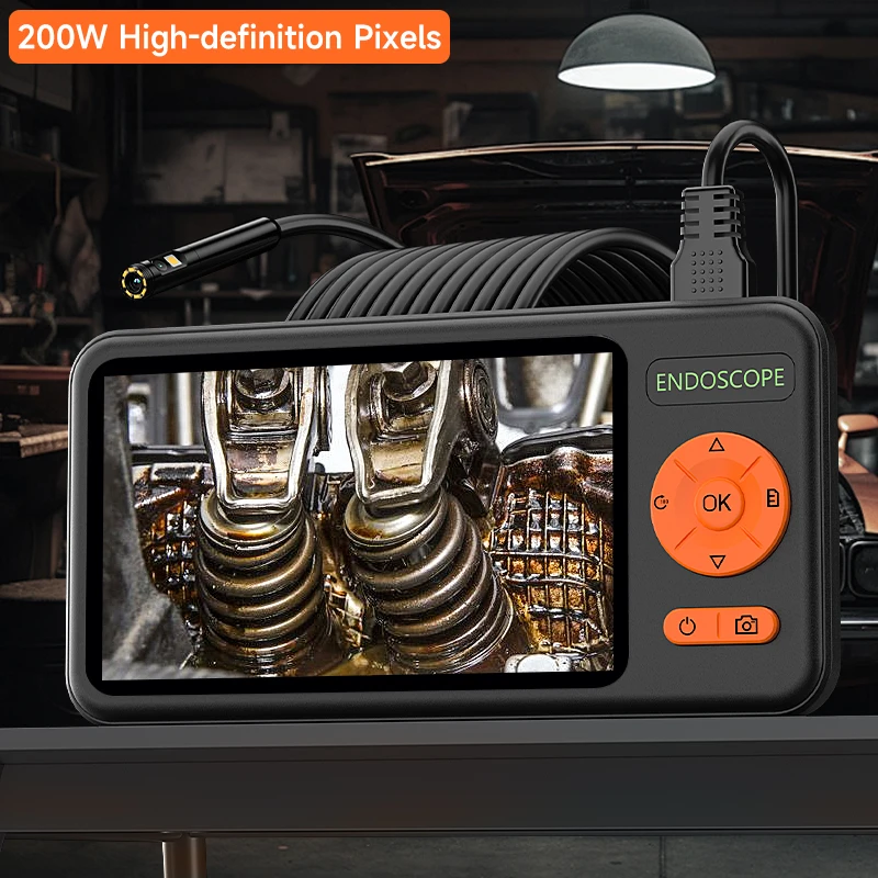 5inch Industrial Endoscope Camera Photo&Video Autofocus Camera HD Single Dual Triple Lens 8Leds Waterproof 3000mAh battery