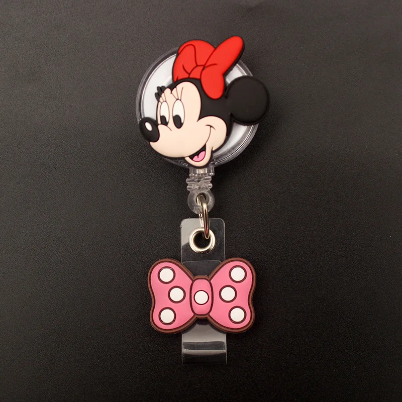 Porte-Badge rétractable Style Mickey et Minnie, porte-carte d\'infirmière et de médecin, fournitures de cartes nominatives pour bureau et hôpital