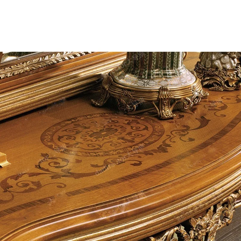 

Mahogany carved living room decorative table entrance table mirror combination entrance table furniture