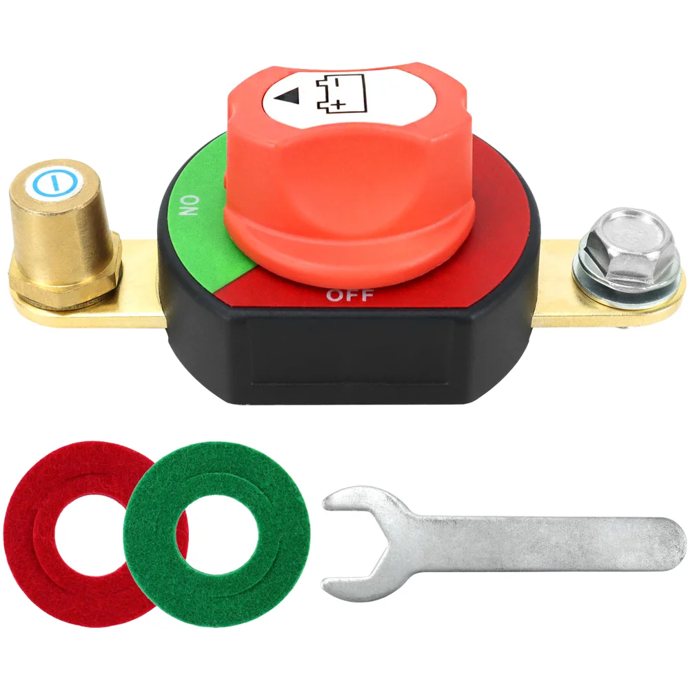 Battery Disconnect Switch Kit for Cars RVs Marine Boats with 275A Continuous Current and 3/8 inch Terminal Fit