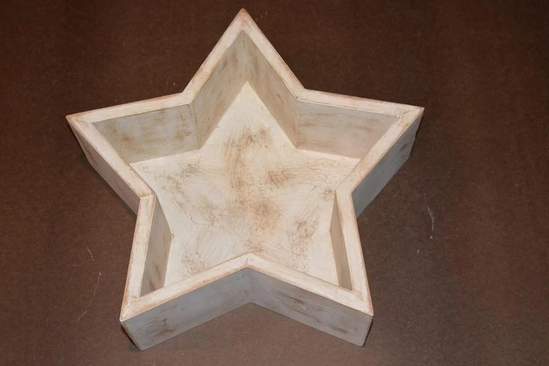 Creative Newborn Photography Props Mini Baby Wooden Bed Baby Shoot Container Five-pointed Star Bed Photo Studio Posing Prop