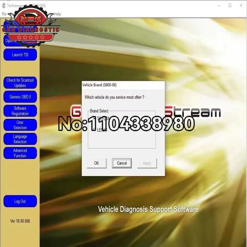 2026 Hot Sale for MINI VCI Techstream 17.10.012 Coding Diagnose Car Scanning OTC Scanner ECM ECU Coding Diagnose for Toyota