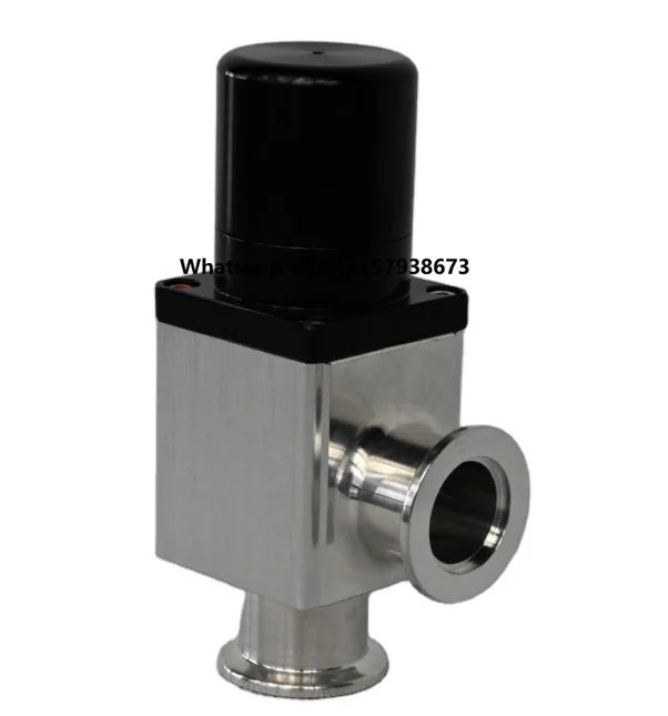 

KF Flange Manual Shutoff Valves Vacuum Baffle Angle Valve with Pressure Relief for Gas General Application