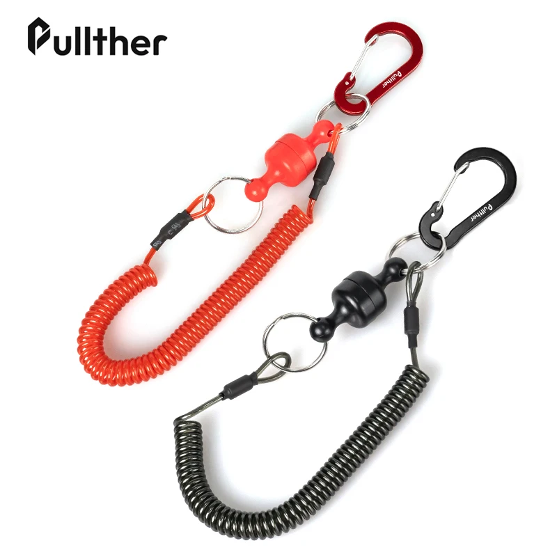 

Pullther Portable Steel anti-loss rope fishing tools Magnetic Outdoor fishing goods quick-release strongagnetic portable buckle