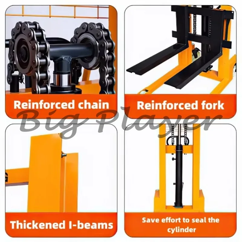 

Semi Electric Stacker Battery Powered Lift Manual Push Pallet Stacker for Warehouse For Home Use