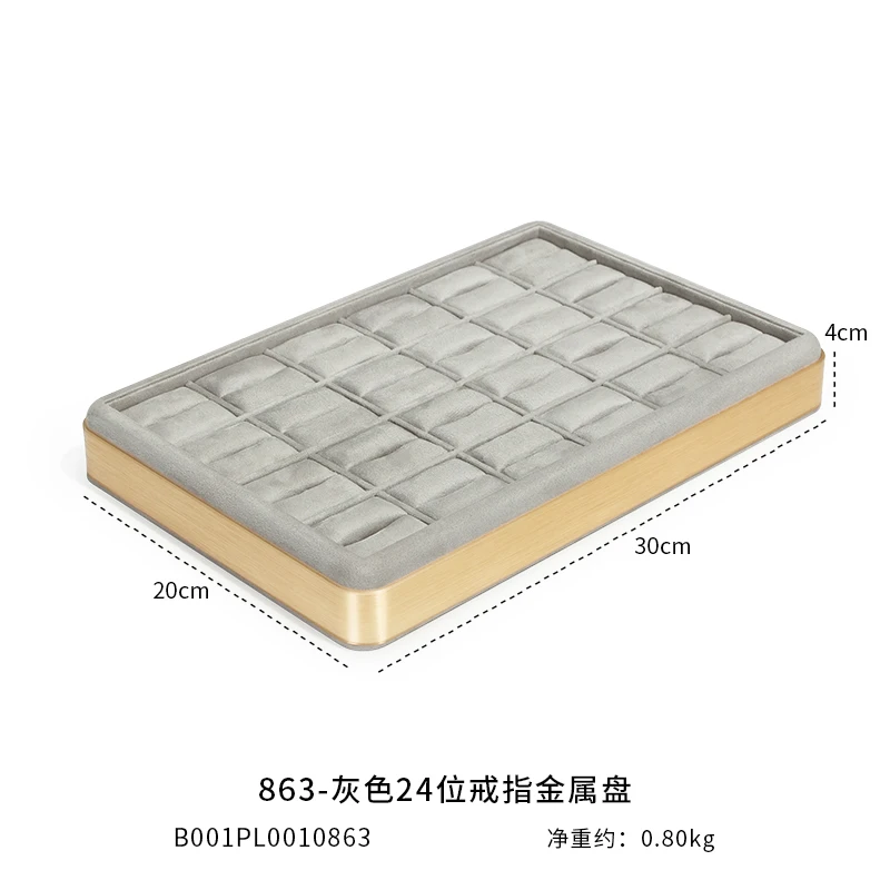 Imagem -06 - Anéis de Veludo Exibir Organizador Bandeja Titular Brinco Caixa de Armazenamento de Jóias para Loja de Jóias