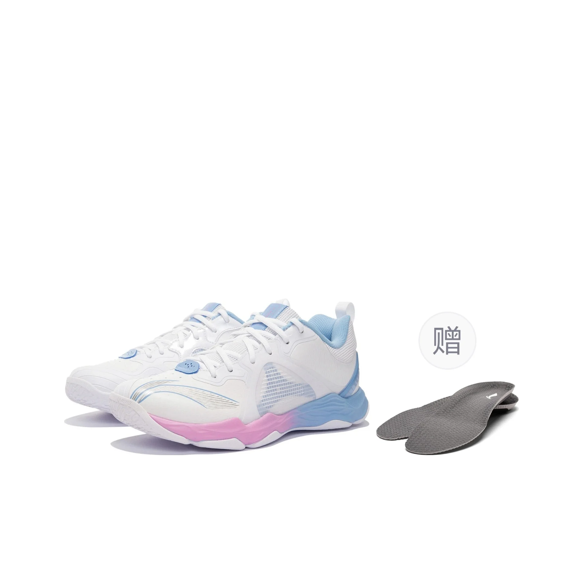 Li Ning Ranger6 LITE Textile, Synthetic Leather Low top Badminton Shoes Unisex Standard White AYTS012-1