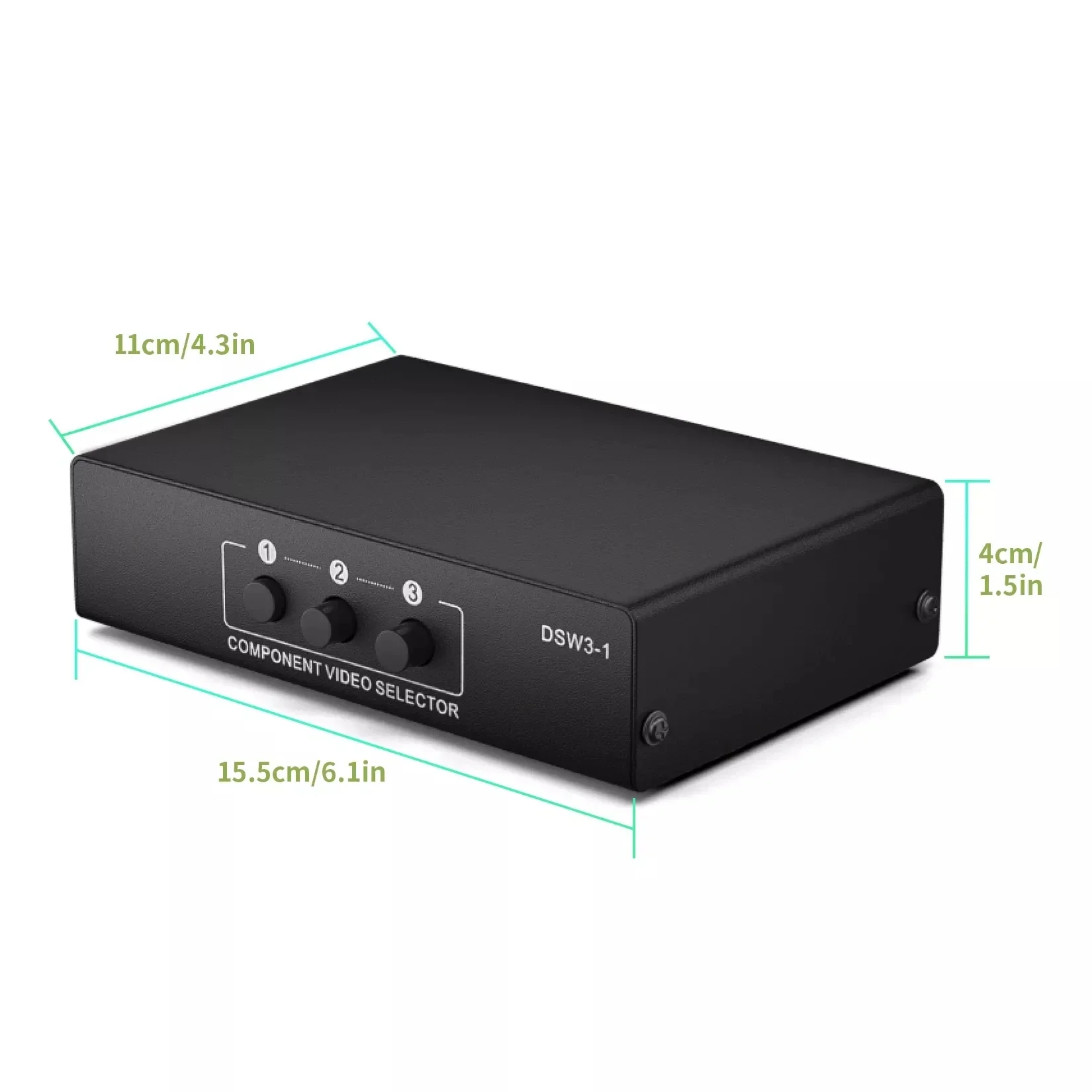 3-Way RGB مكون AV فيديو التبديل محدد 3 في 1 خارج 5 RCA L/R Ypbpr مكون الجلاد محول ل PS2 وي Xbox DVD TV