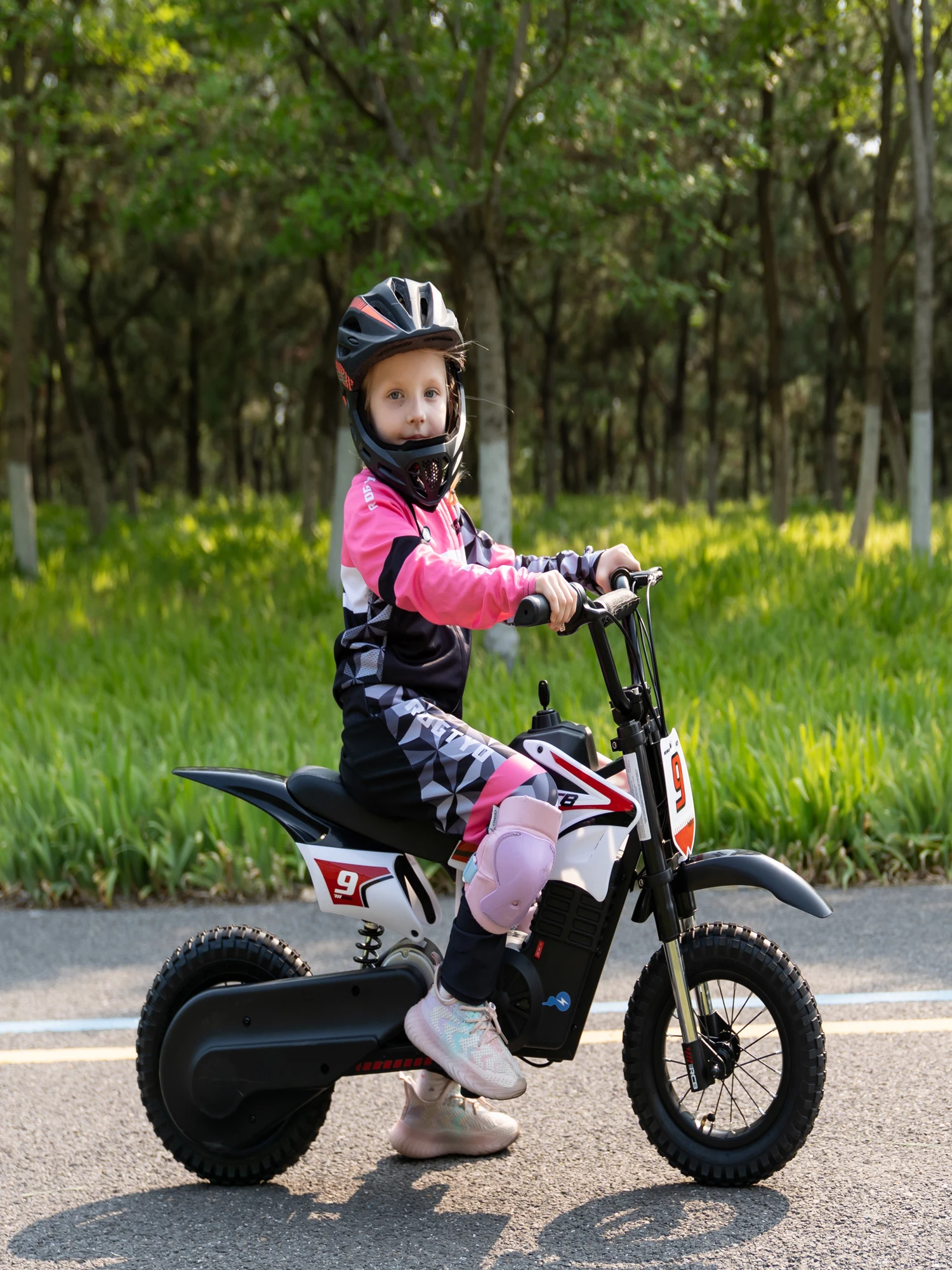RCB R9X PRO elektrische kindermotorfiets, 36V 5.2Ah 350W, 12'' 25 km/u, 16 km bereik, dubbele dempers, sfeerverlichting, vanaf 6 jaar - afbeelding 2