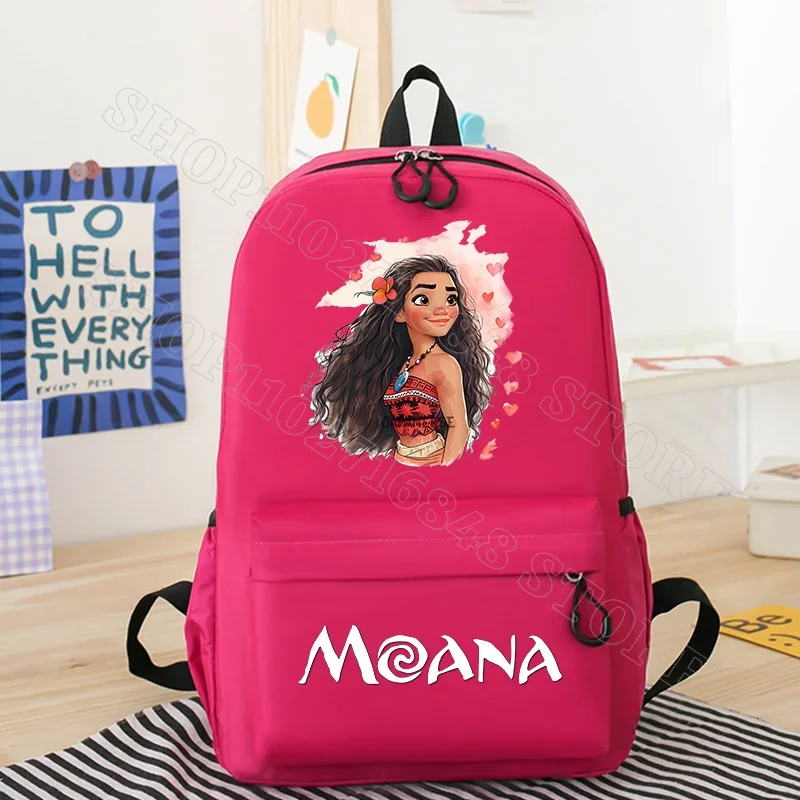 디즈니 모아 나 2 학생 Schoolbag 소년 소녀 귀여운 배낭 만화 애니메이션 그래픽 인쇄 가방 휴대용 대용량 배낭 선물