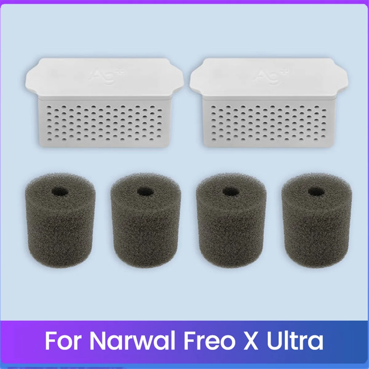 A65T pour Narwal Freo X Ultra pièces sous vide Ag + stérilisation Module d'ions argent réservoir d'eau filtre en mousse pièces de rechange 6 pièces